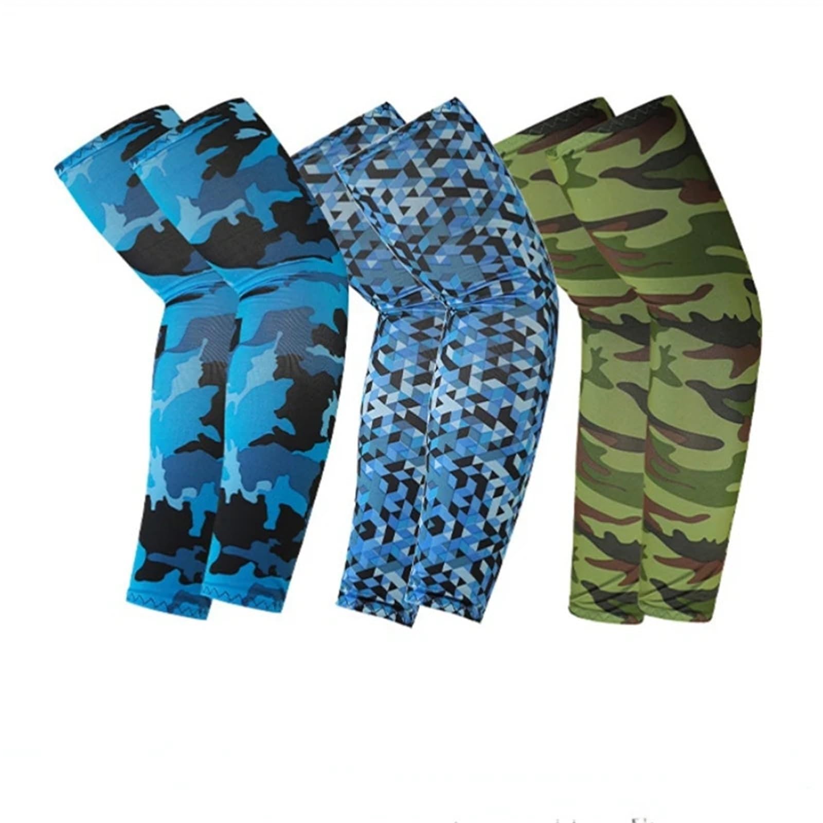 Genérico Manguitos Refrescantes Mangas de brazo refrigeración Unisex for deportes, correr, protección solar UV, exteriores, pesca, manguitos ciclismo for tatuajes ocultos, 2 uds