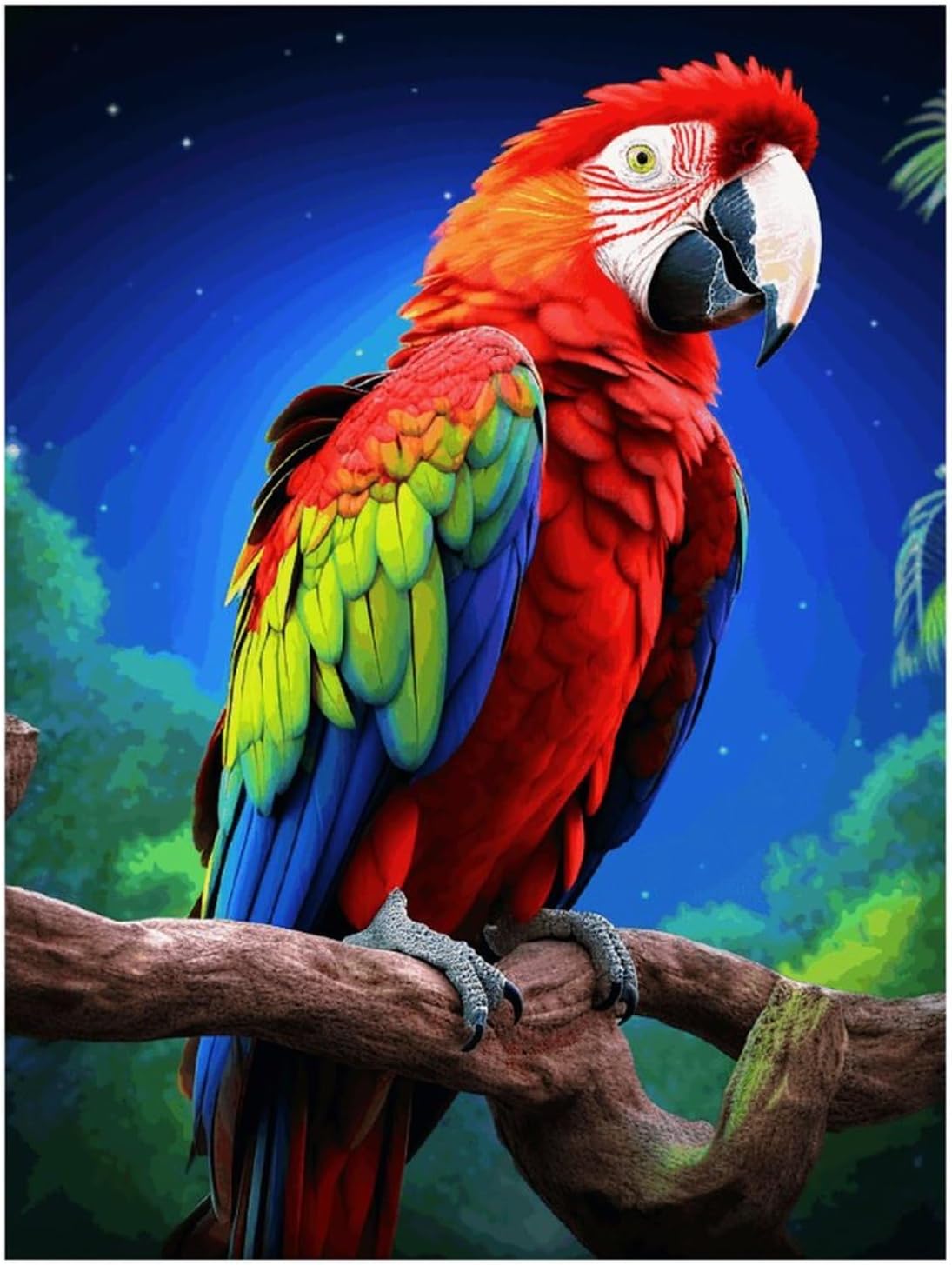 YKLBV Diamond Art Kits for Adults Diamond Painting Kits for Adults DIY Paint with Round Full Drill Diamonds Paintings Parrot Gem Art for Home Wall Decor Gift