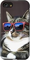 Vista 13 de Funda para iPhone 11 Cool Tabby Cat con lentes de sol