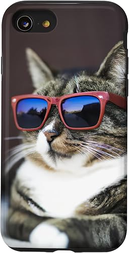 Miniatura 13 de Funda para iPhone 11 Cool Tabby Cat con lentes de sol