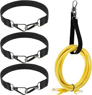 JIANSITRADERSLTD 4pcs Electrical Tape Holder Straps Heavy Duty Tape Holder Chain with Carabiner Hooks Thong Waist Tape Holder Lanyard Polyester Tape Storage Chain for Pouch Bag Tool Box