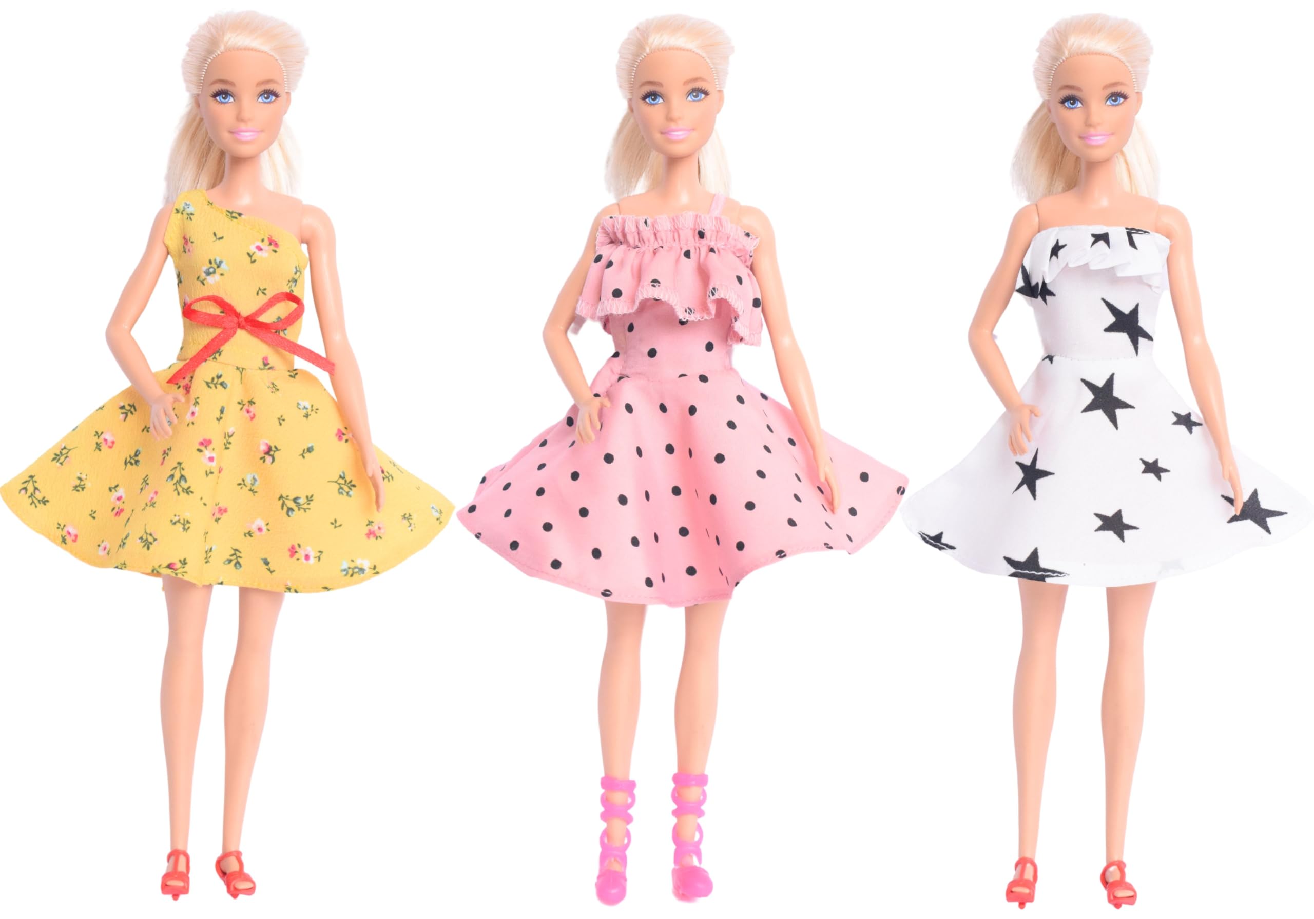 El Figo Doll Clothes, Dresses and Accessories Featuring 3 Printed Sturdy Outfits with Accessories (Tailored Doll Dress for 28 - 31 c.m Doll) 1