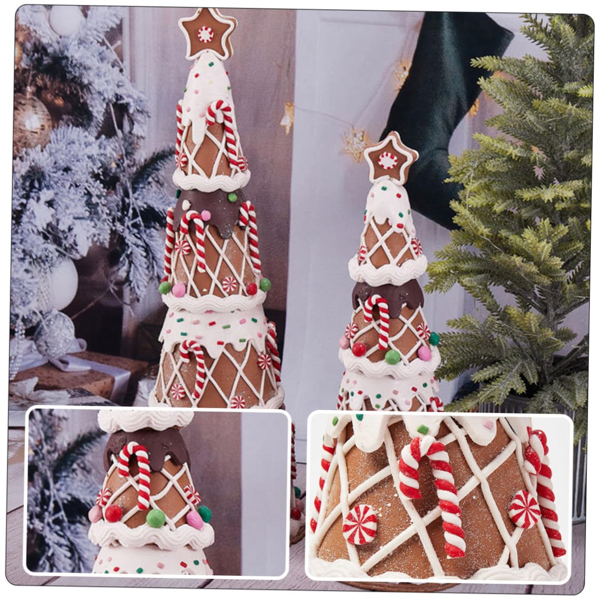 Kunststoff-Weihnachtsbaum mit Süßigkeiten-Design Weihnachtsdeko für Zuhause Party Geschenkidee für Verschiedene Festtagsfeiern