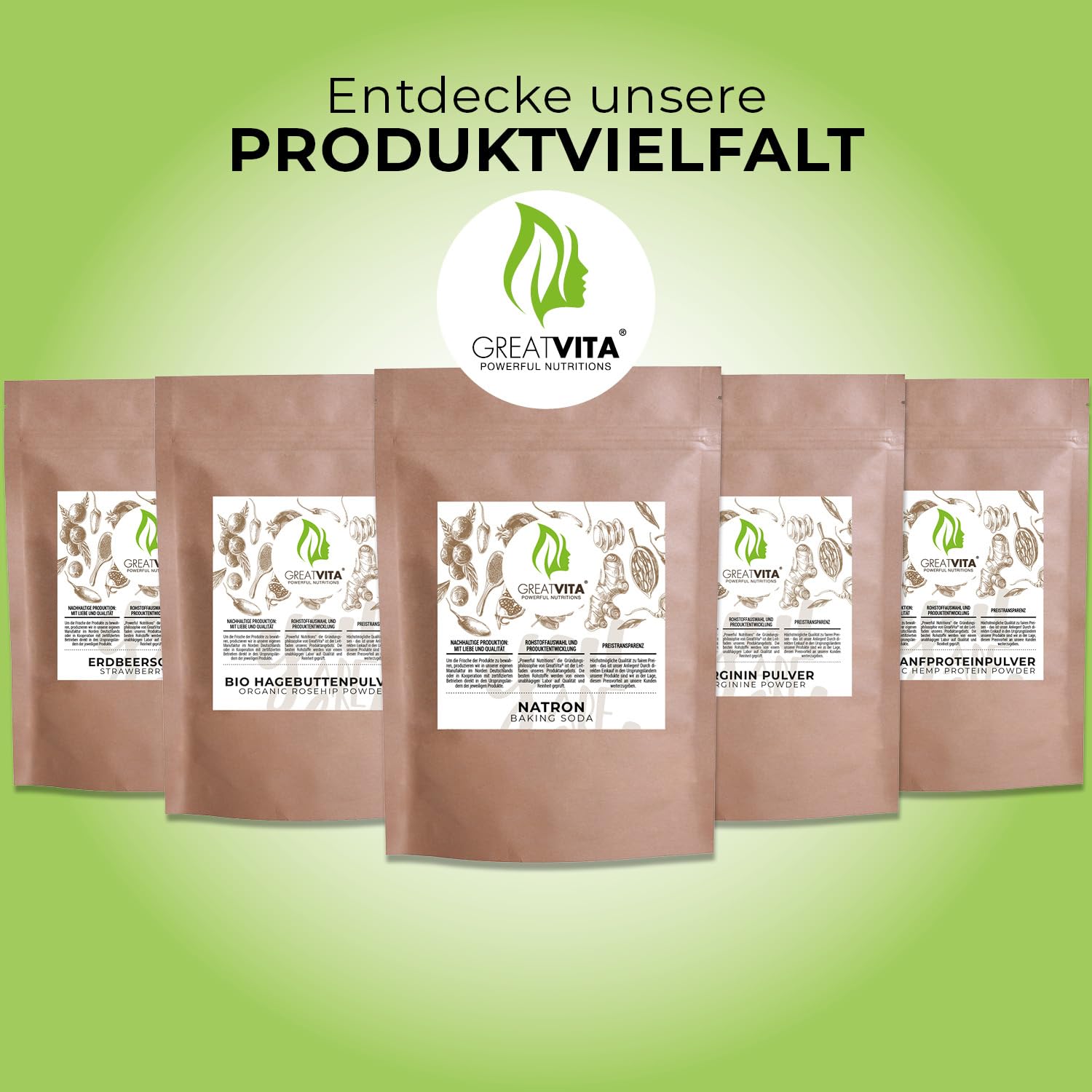 GreatVita Natron Pulver 4.5kg Lebensmittelqualität E500ii - Backpulver Großpackung Natriumhydrogencarbonat - Baking Soda Haushaltsreiniger zum Putzen Backen Umweltfreundlich