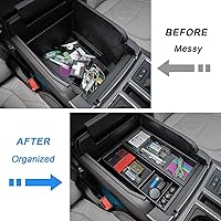 Vista 6 de PIMCAR Organizador de consola central para Ford F150 2021 2022 2023, F150 Lightning 2022 2023 Caja de almacenamiento del reposabrazos Accesorios