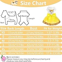 Vista 6 de Vestido de perro para primavera y verano, falda para perros pequeños, vestidos de cachorro, vestido de tul Yorkie Chihuahua, fiesta de cumpleaños