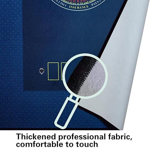 Vista 13 de BALIKEN Cuadrado 40x40 pulgadas Texas Holdem Poker Mat y Blackjack Mesa Casino Fieltro, Estera de Casino Portátil (Rojo) Rojo