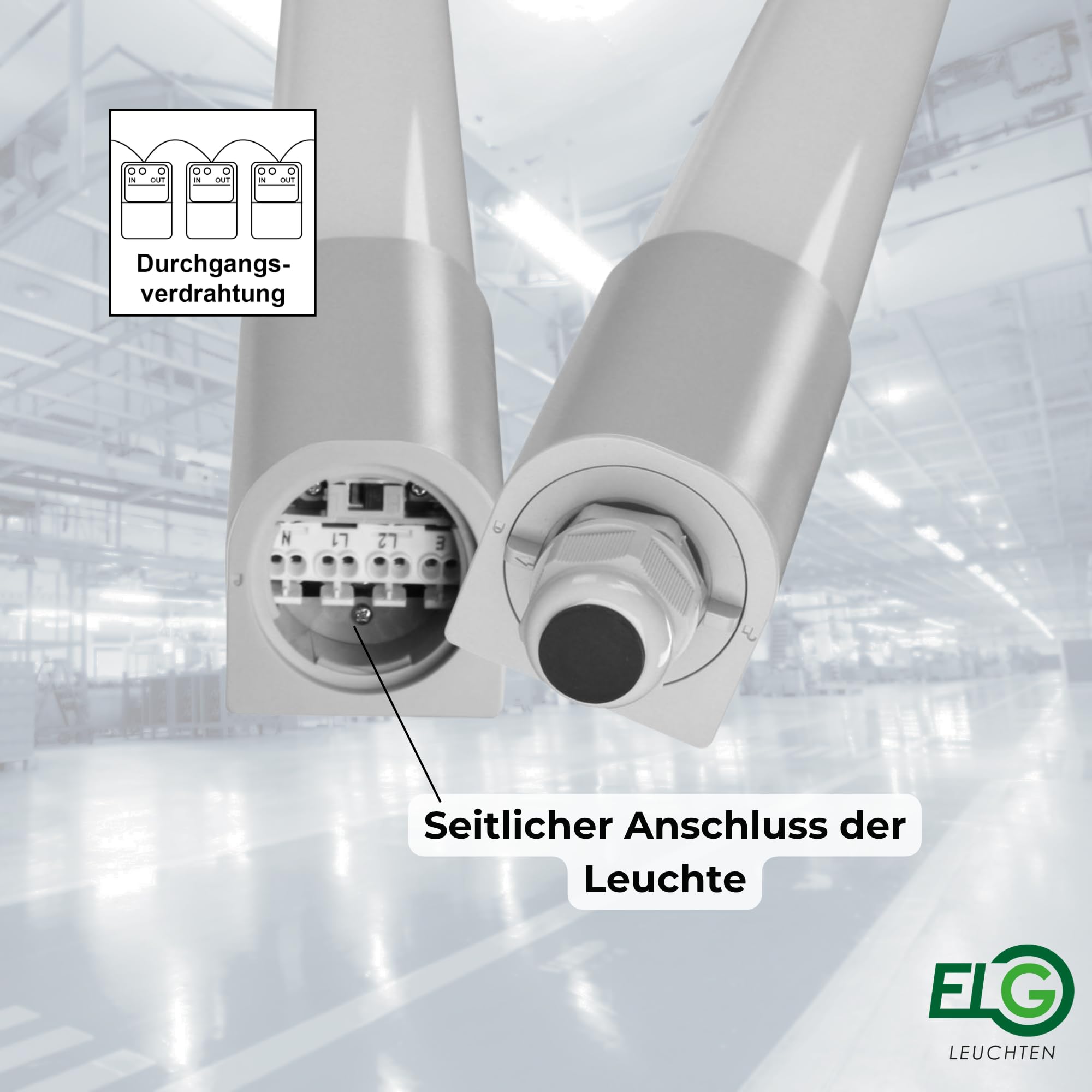 LED Feuchtraumleuchte 150cm 12er-Set 50W/33W 4000lm/6000lm | 6500K Umschaltbar IP66 wasserfest, Für Garage Werkstatt Keller