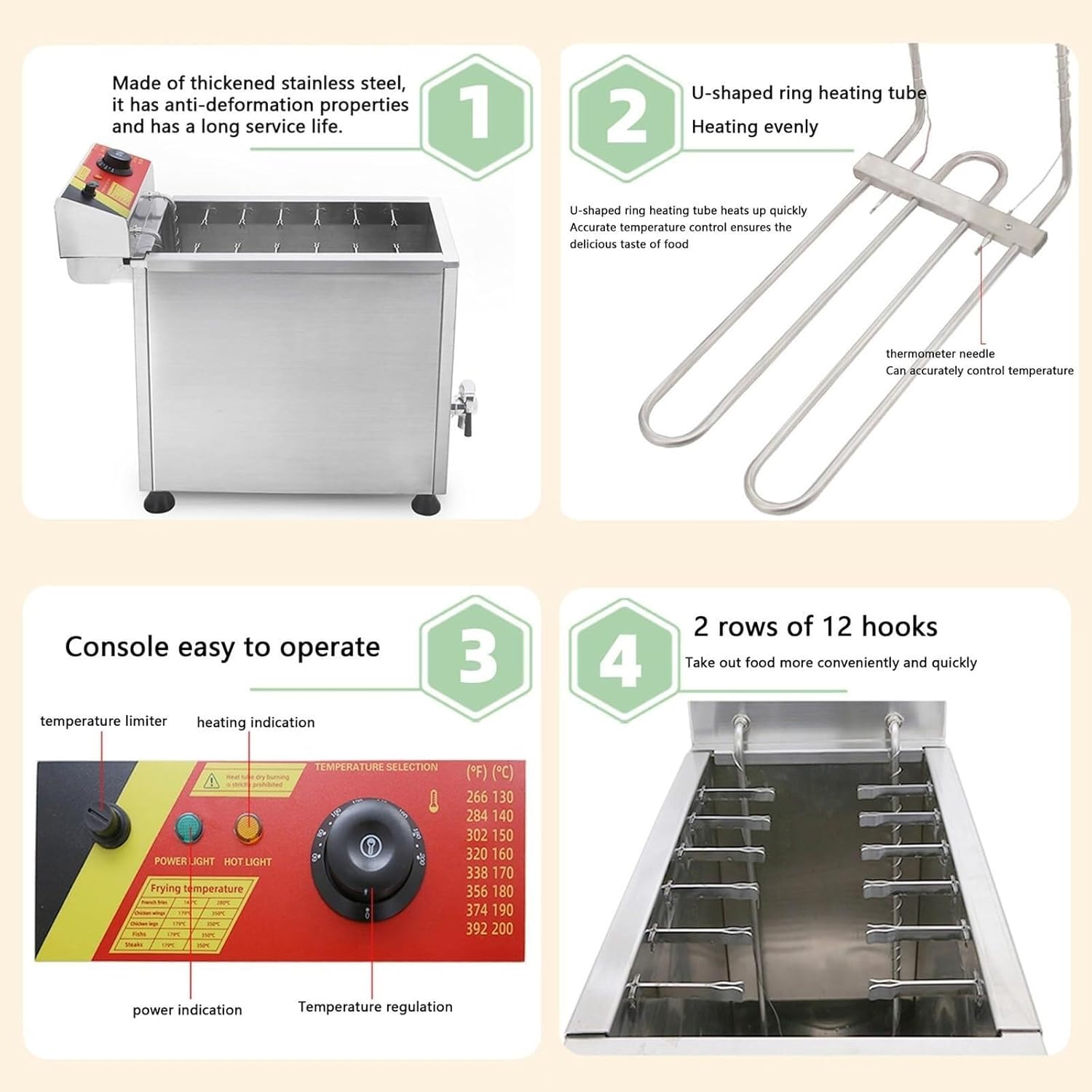 Commercial 3000W Corn Dog Machine - Multi-functional Electric Deep Fryer with 25L Capacity for Hot Dogs, Cheese Sticks & Korean Snacks - Automatic Snack Maker
