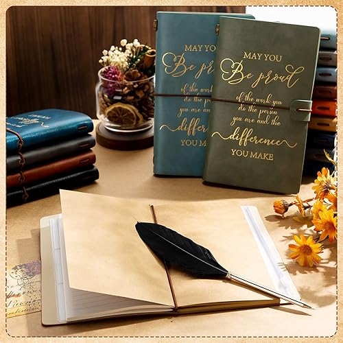 Miniatura 3 de Colarr Paquete de 20 regalos de agradecimiento para personal, empleados, compañeros de trabajo, diarios de cuero a granel, cuadernos de cuero para