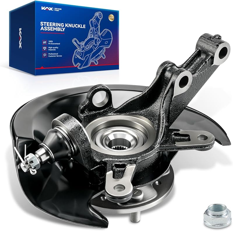 Munhão de direção dianteiro direito com cubo e rolamento de roda KAX para Honda Civic 2003–2005 1.7L – 1 unidade