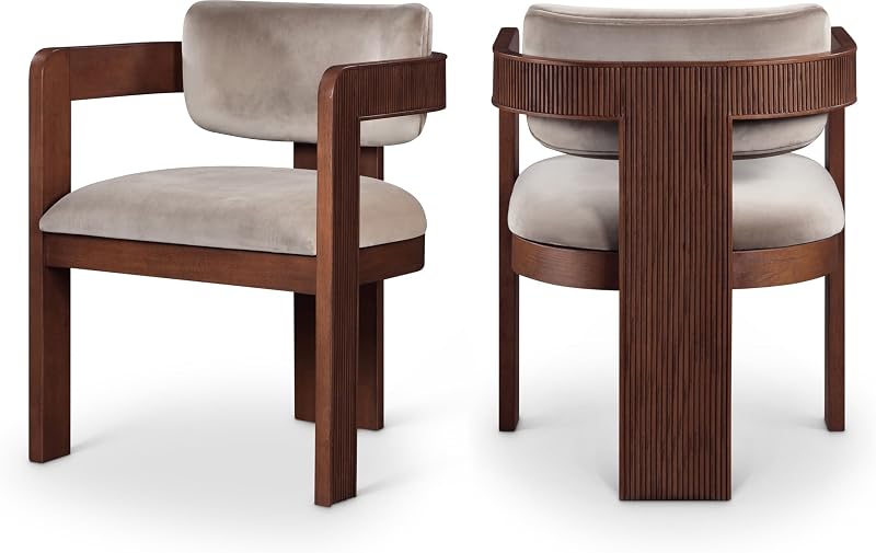 Meridian Furniture Sacha Velvet Rubberwood Dining