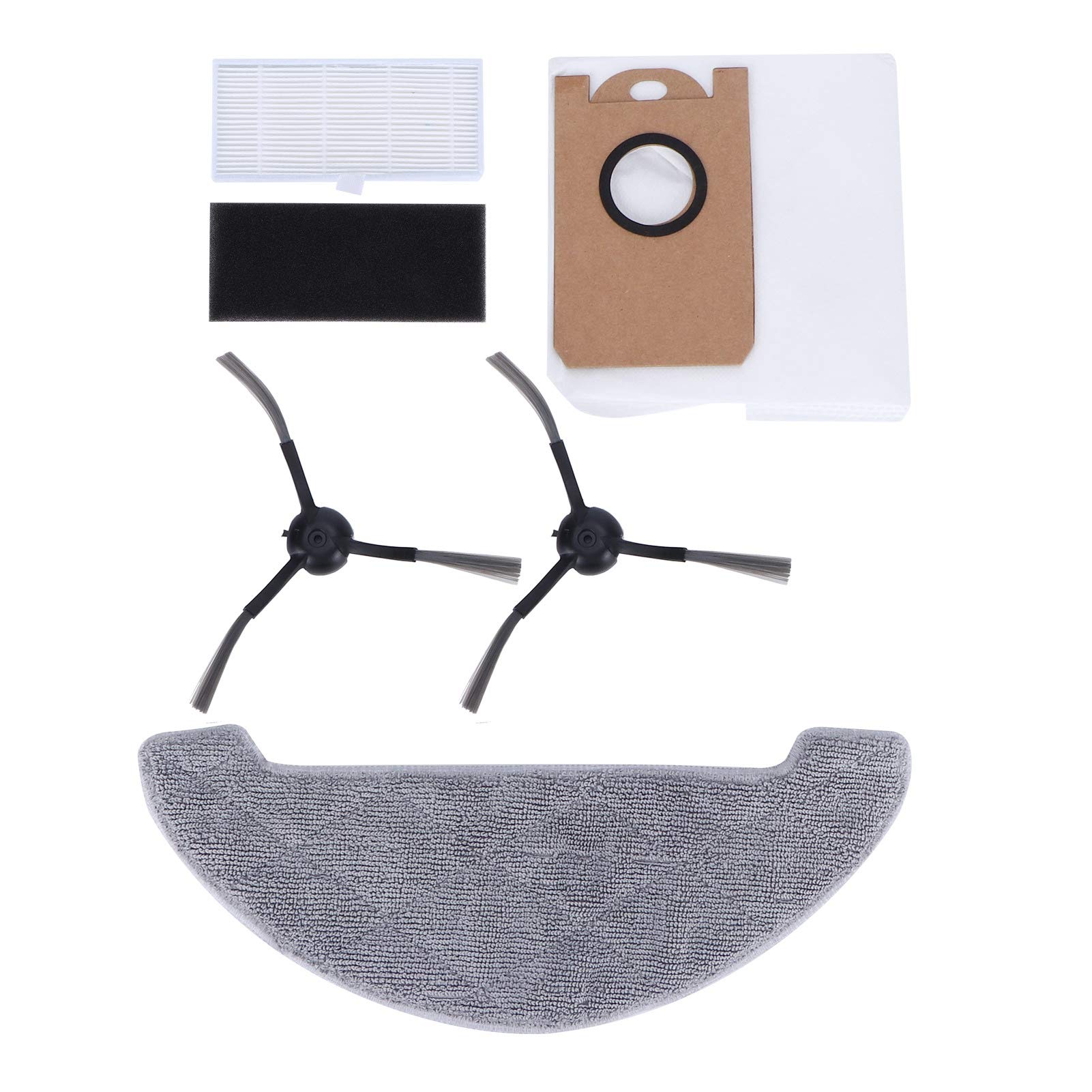 Side Brush Mop Rag Dust Bag Kit Vacuum Brush Replacement Robot Vacuum Cleaner Parts Fit for Proscenic M7 MAX