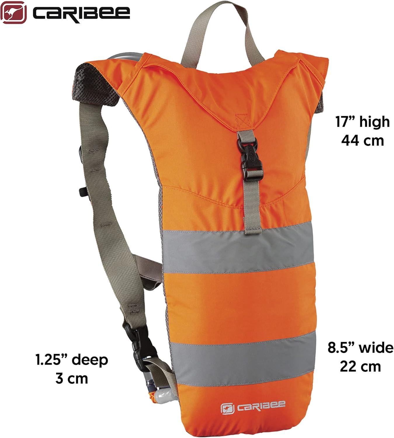 Caribee Nuke- Reflective Hi-vis Hydration Backpack – 3 L Capacity