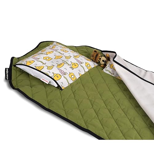 Miniatura 7 de Tot Cot Colchoneta para Siesta para Niños - Ropa de Cama para Guardería Preescolar de Niños Pequeños con Manta y Almohada - Edades de 2 a 5 Años