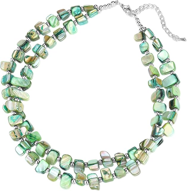 BULINLIN Boho Shell Beaded Necklaces Colorful Layered Beach Seashell Necklace Costume Jewellery Gifts for Women