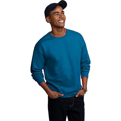 Fruit of the Loom Eversoft Fleece Sweatshirts, Crewneck & Quarter Zips, Moisture Wicking & Breathable, Sizes S-4X