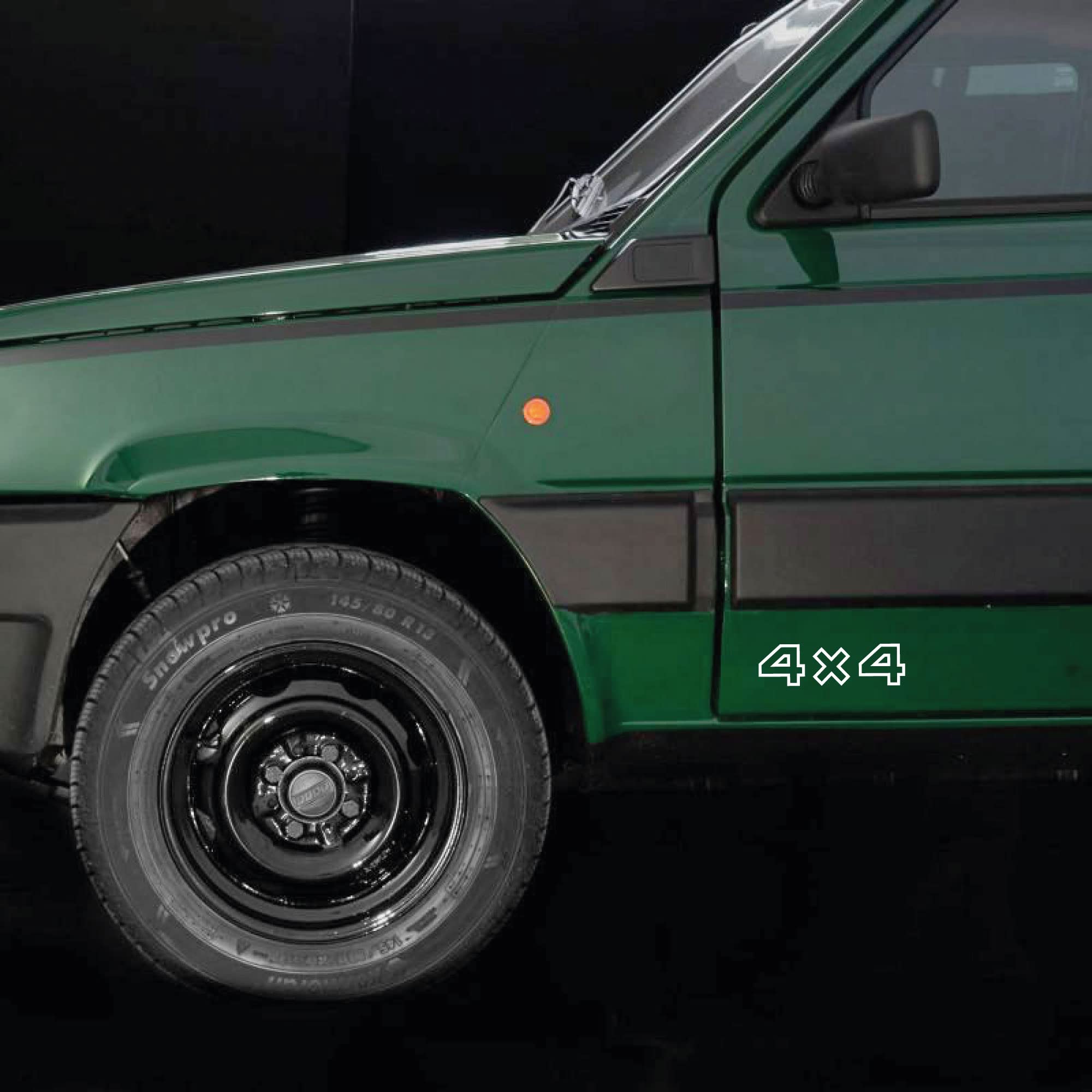Adesivi 4 Fiat Panda 4x4 trekking per 141 Sisley auto country club logo stickers