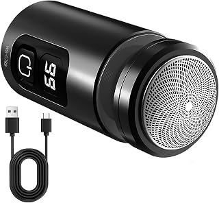 Maquinilla de Afeitar Eléctrica para Hombre,Afeitadora inalámbrica, impermeable, de uso y húmedo - Maquinilla Eléctrica Recargable para Hombre - para coche, viaje, hotel, exterior, interior,