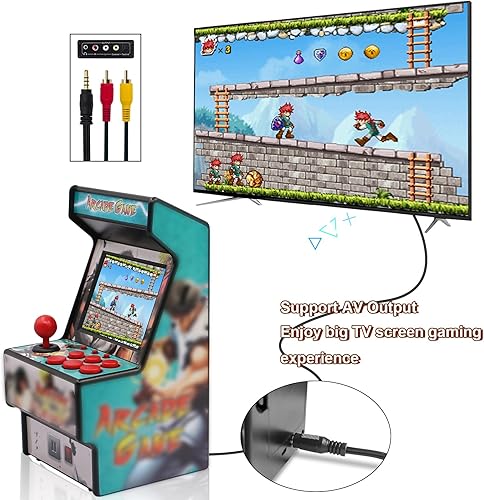 Miniatura 4 de EASEGMER Mini máquinas de juego de arcade para niños con 156 videojuegos portátiles clásicos de mano, pantalla de 16 bits de 2.8 pulgadas, juguetes