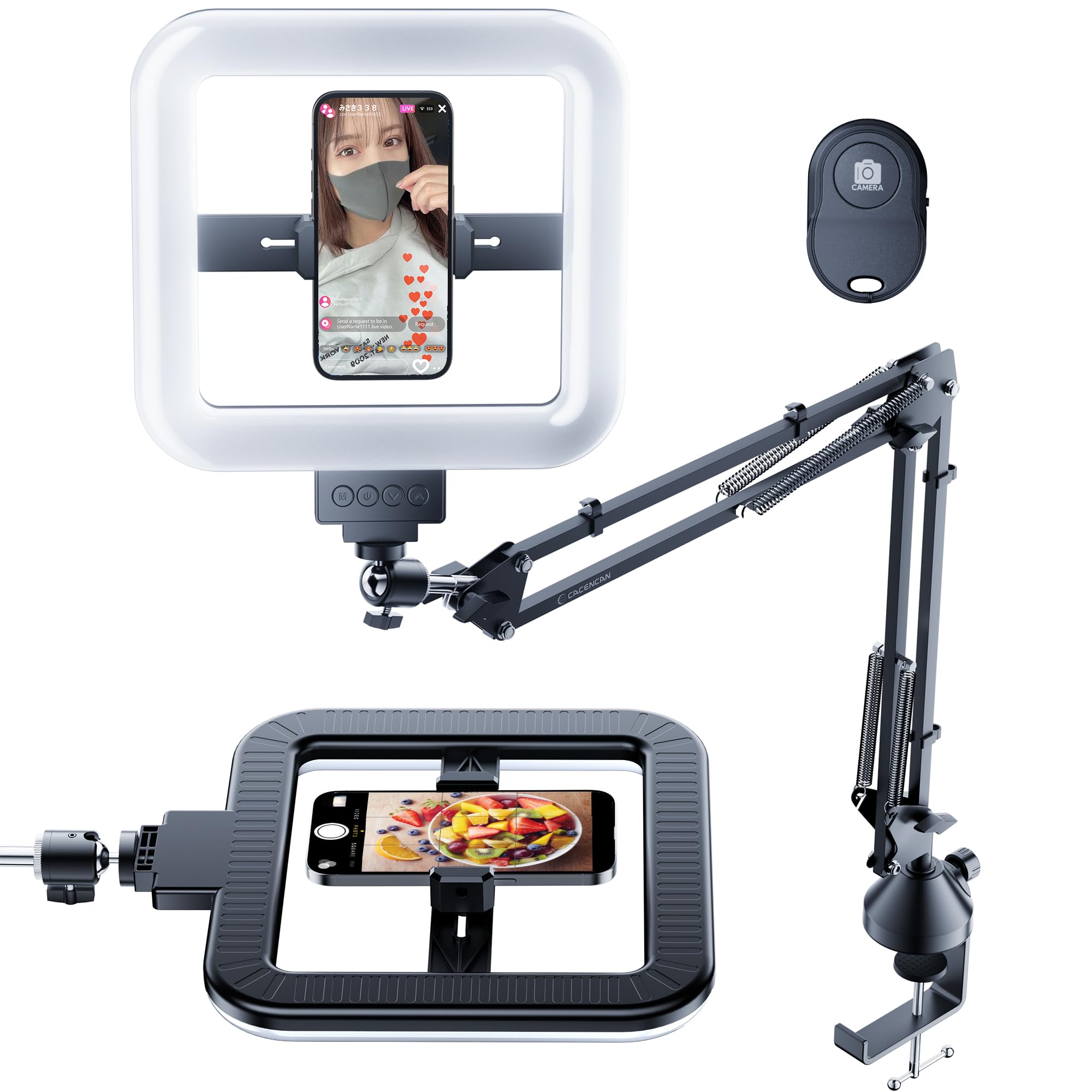 Amazon.co.jp: CACENCAN M08 リングライト 撮影用ライト スマホ撮影