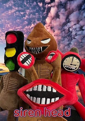 Miniatura 3 de 4 juguetes de peluche con cabeza de sirena – Perro de dibujos animados de terror, gato, conejo, juguetes para regalo de fiesta en el hogar,