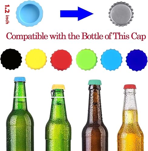 Miniatura 5 de Tapas para botellas, tapas de botellas de cerveza, de silicona, reutilizables, para refrescos, bebidas, HomeBrew, utensilios de cocina, evitar
