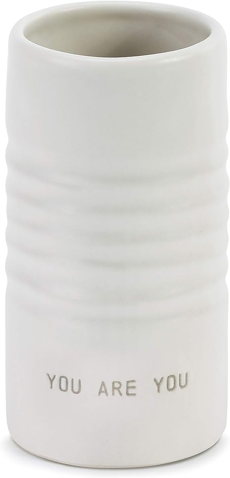 Amazon Com Demdaco You Are You Are You Matte 白色4 X 3 陶瓷陶器just Because S 花瓶 居家與廚房