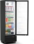 BODEGACOOLER Réfrigérateur de marchand,9 Cu.Ft Commercial Boissons Refroidisseur avec une seule porte en verre, affichage de porte droite Réfrigérateur boisson Commercial Bar Refroidissement avec 4 Tablettes réglables