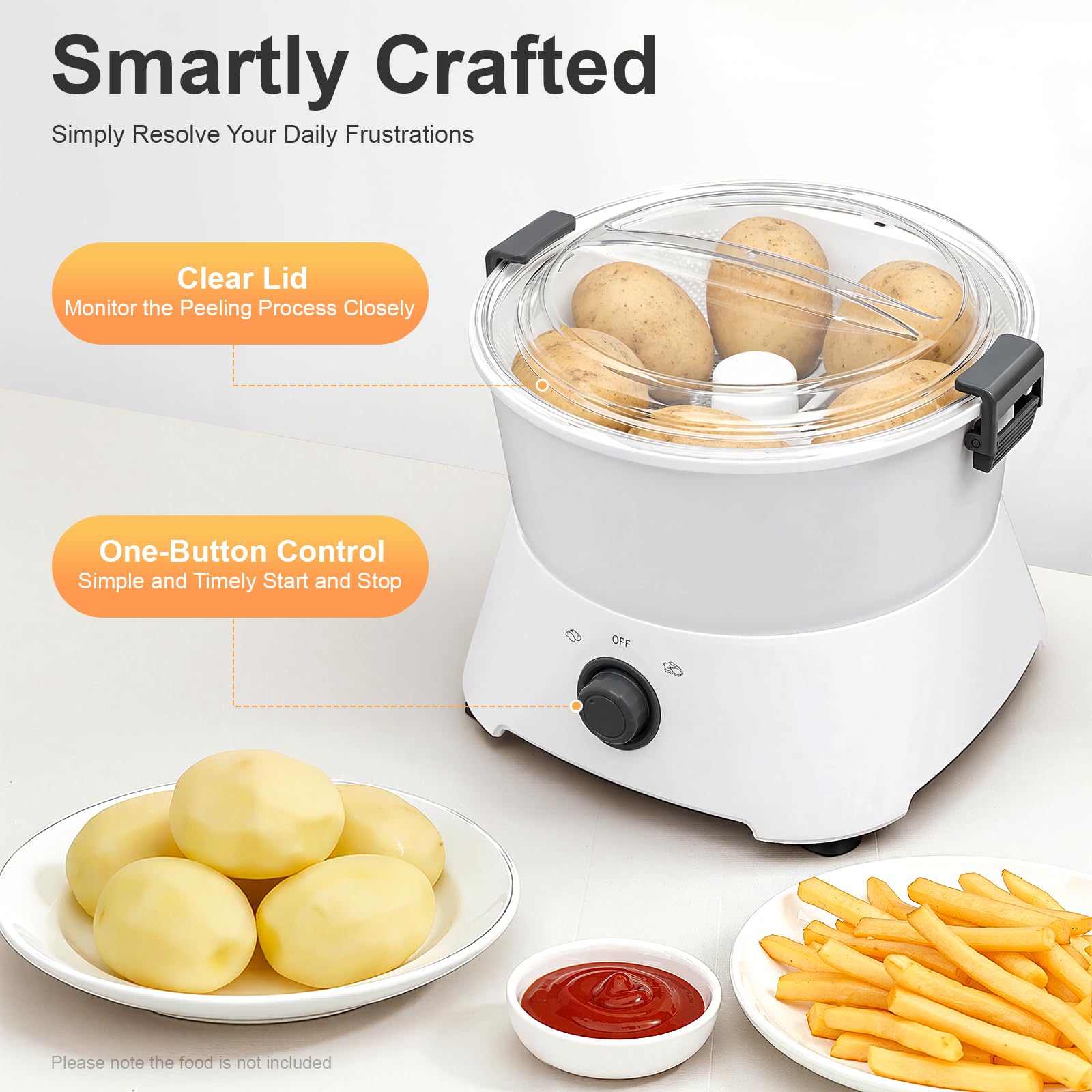 Pelador eléctrico de patatas, pelador de patatas eléctrico con agua, pelador de verduras