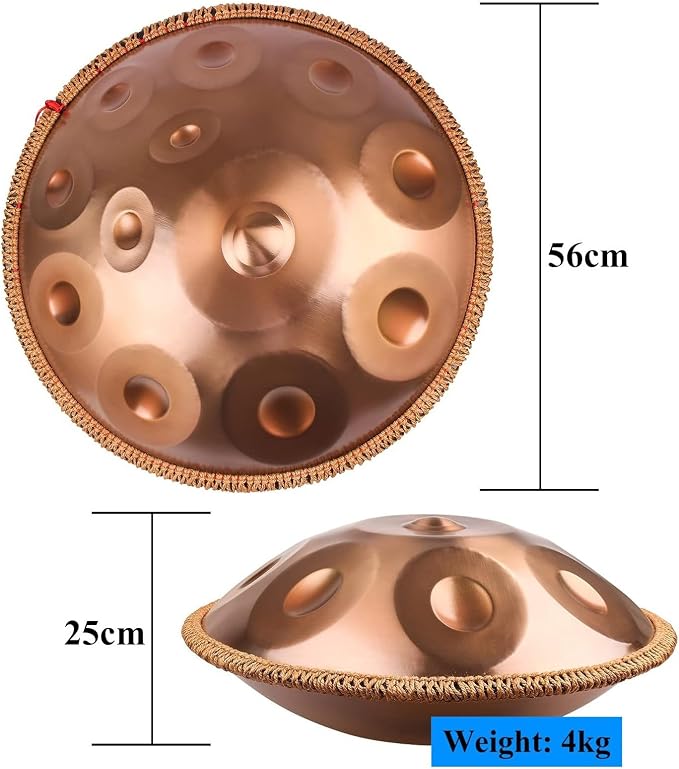 Instrumento de percusión Steel Handpan 22 pulgadas 12 notas miniatura 6