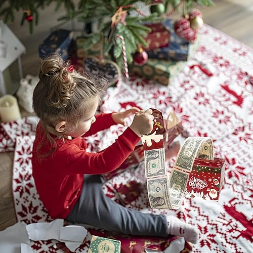 Miniatura 7 de Caja de dinero de Navidad para tirar de regalo en efectivo, cajas de regalo para dinero en efectivo, caja de regalo sorpresa para padres, amantes,