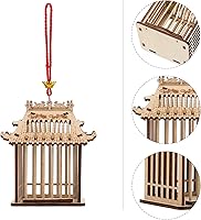 Vista 4 de balacoo Caja de madera para saltamontes jaula de hábitat de jardín colgante jaula para grillos saltamontes marrón claro 1