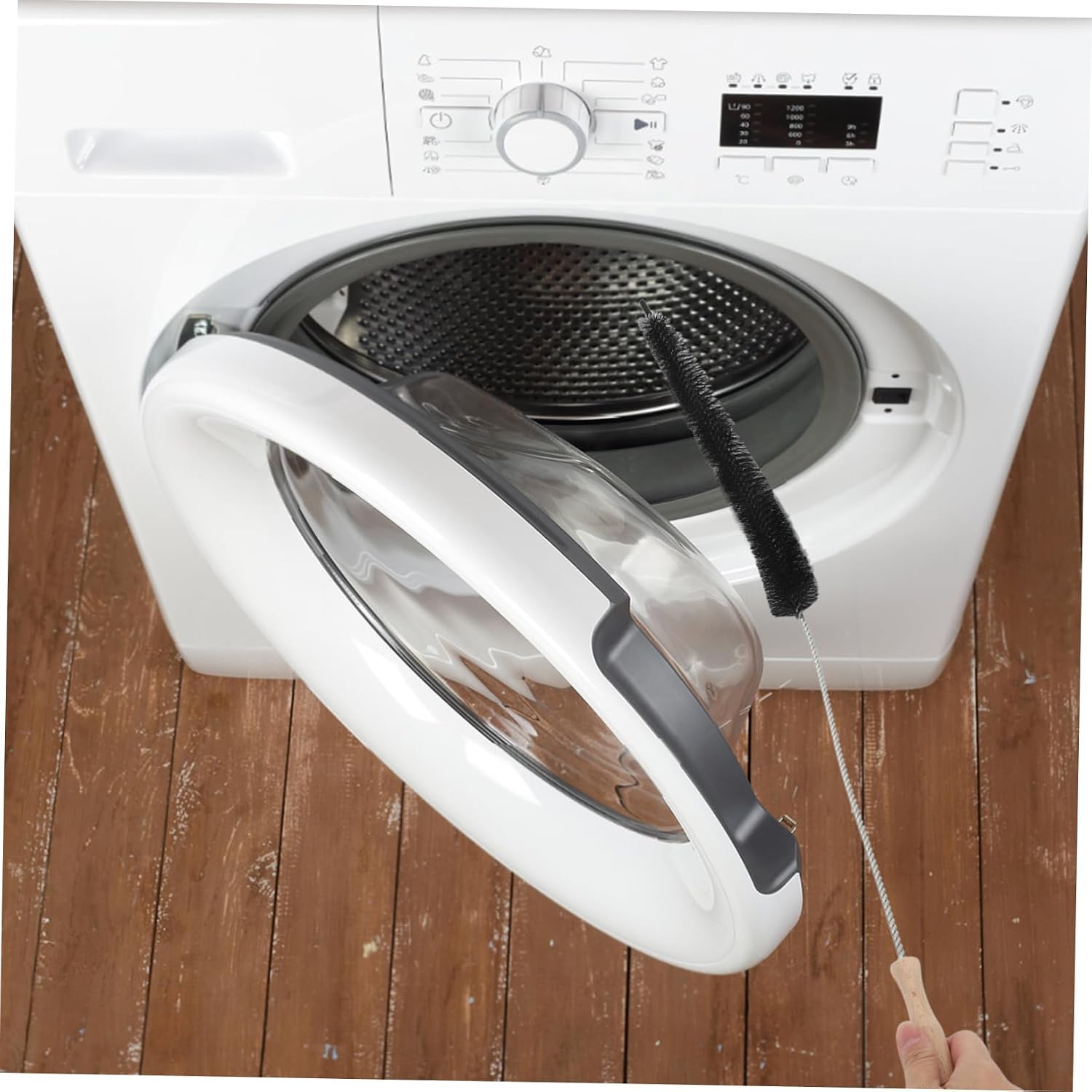 Long Handle Washing Machine Cleaning Brush High-Performance Lint Brush for Effortless Cleaning of Washer Coils and Pipes and Materials