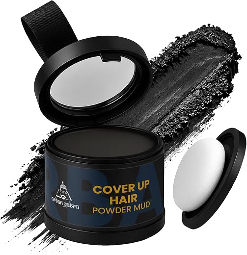 Urban Gabru Root Touch Up for Grey Hair | Cover Up Hair Powder Mud | Instant Grey Coverage for Hair &amp; Beard | Natural Blac...