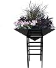 Paragon Geometric Metal Planter with Large Stand Black, 4040BL