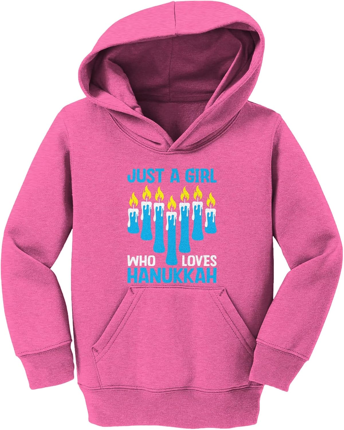 Tcombo Just A Girl Who Loves Hanukkah - Jewish Toddler/Youth Fleece Hoodie