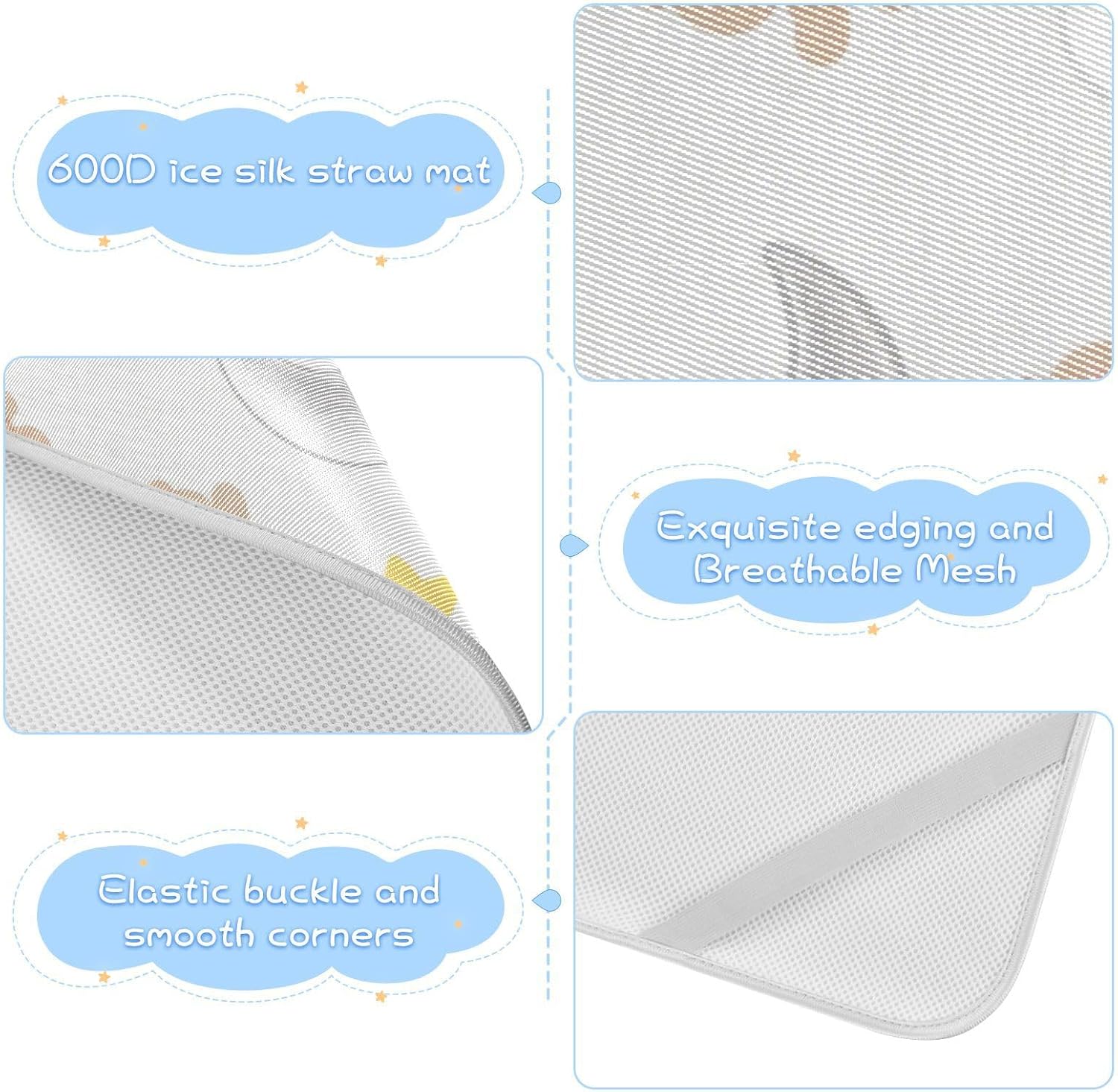 Cartoon Cute Brown Bear Cooling Baby Waterproof Crib Mattress pad 28" x 52" Reusable Bed Pads Washable for Baby&Toddler