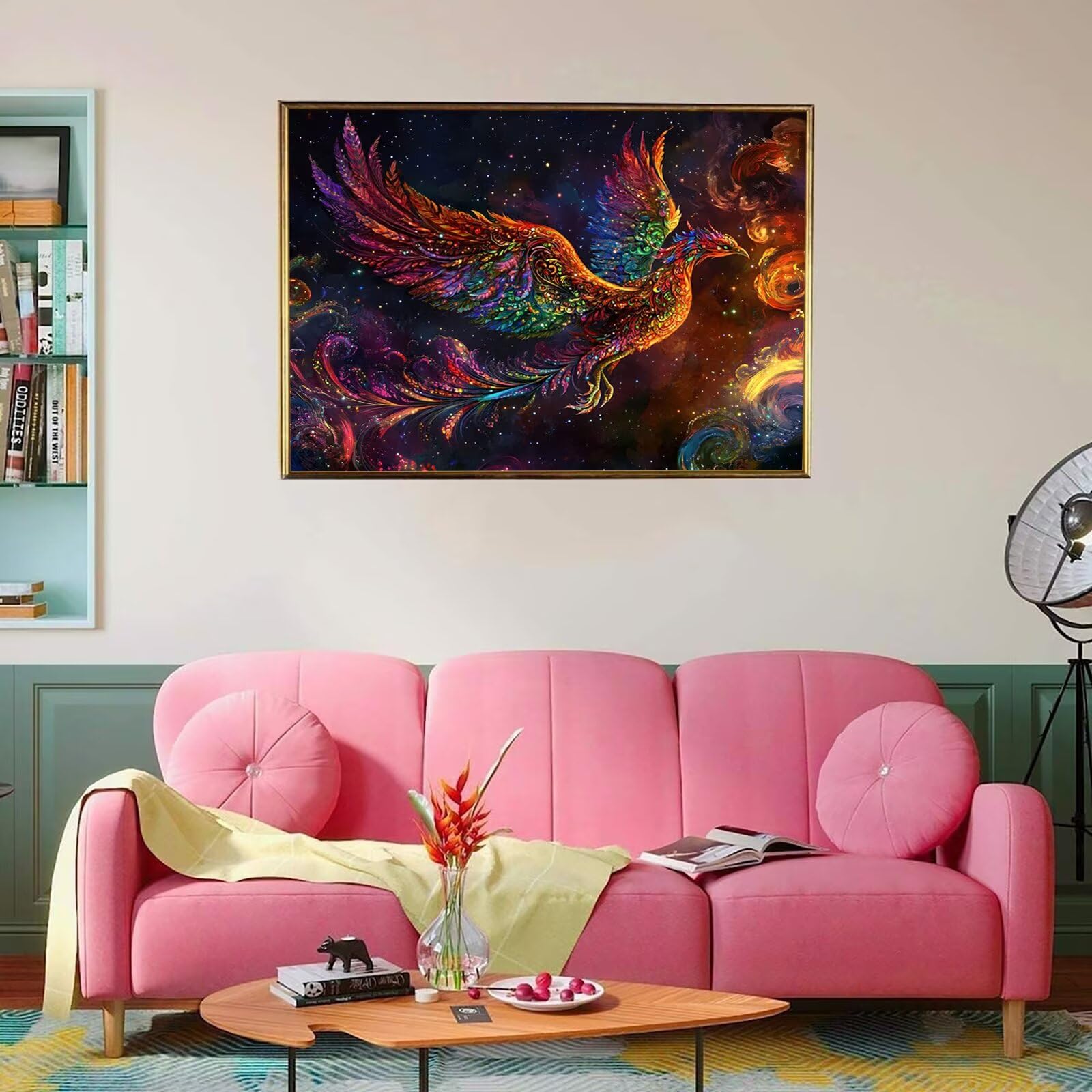 Dream Puzzle 1500 elementów, trudne puzzle, drewniane puzzle dla całej rodziny, zestaw "zrób to sam", dla dorosłych, nadają się jako dekoracja ścienna i prezenty dla kobiet, temat: feniks 8p-577