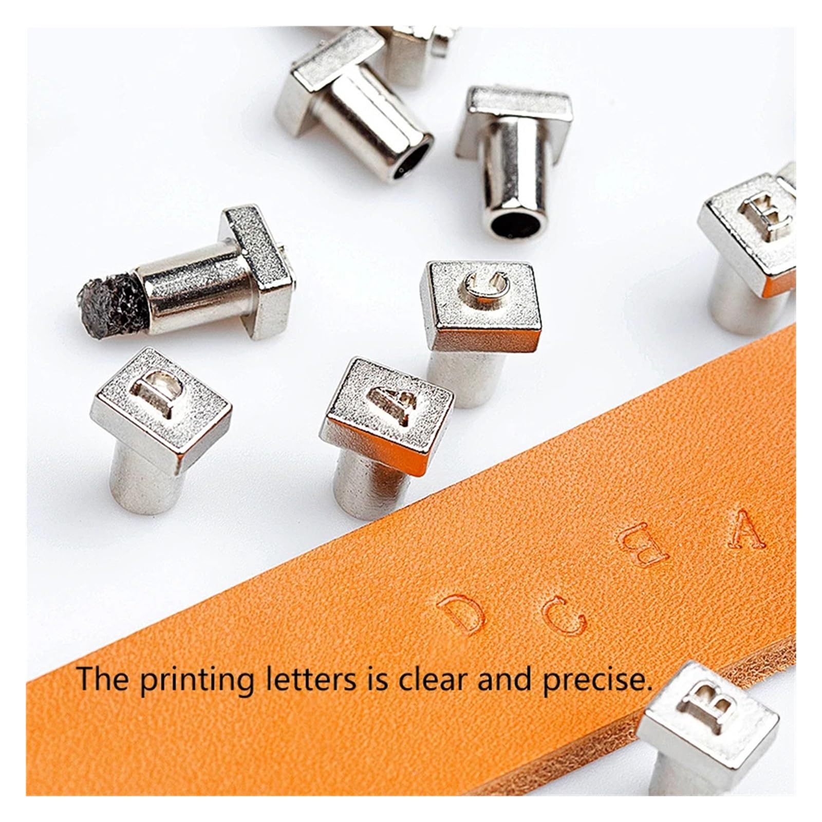 Zahlen- und Buchstabenstempelset, Leder-Buchstaben-Stempel-Set, Großbuchstaben, Zahlen, for Selbermachen, Logo-Stanzen, 4 mm/6 mm, Metall(Size (4-6) mm (74Pcs))