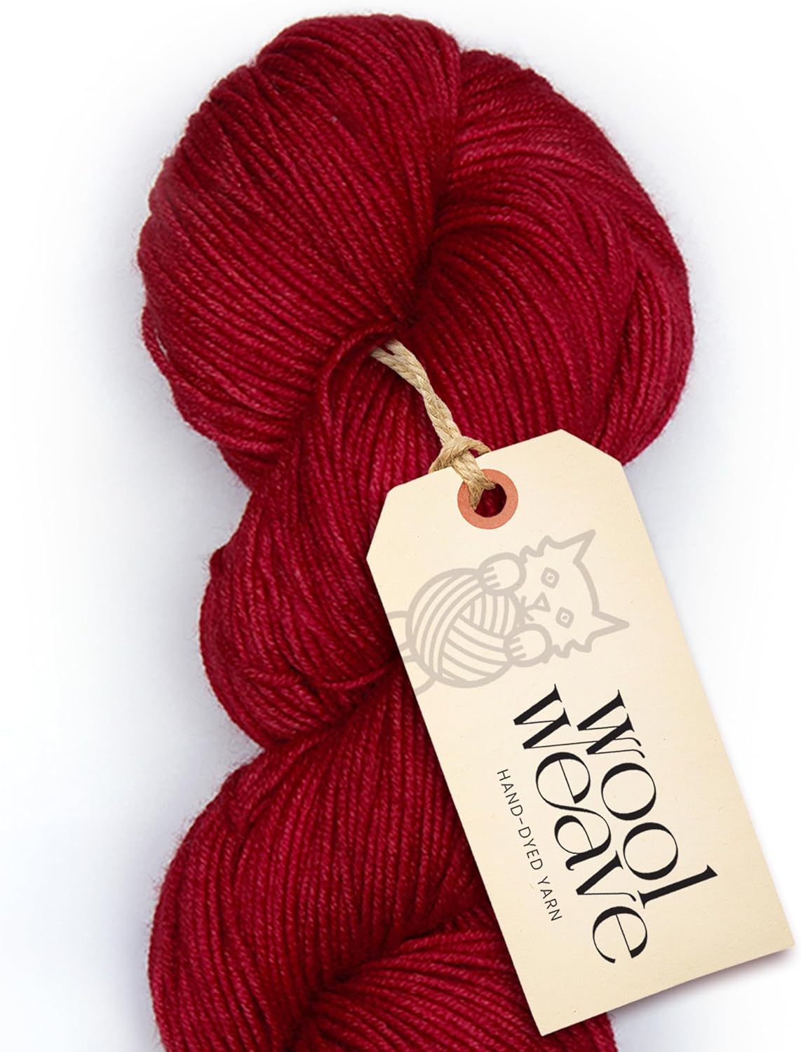 Superwash Merino Wool Yarn for Knitting & Crocheting - Premium Hand Dyed, 100gr, 240 Yards, Dk Weight - Luxurious, Soft & Durable Red Wool Yarn