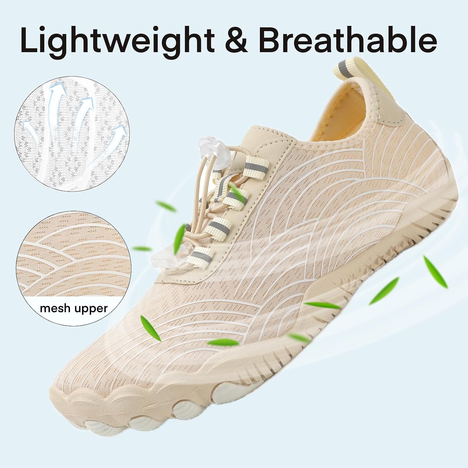 Hike Barefoot Shoes for Women Men with Wide Toe Box, Healthy & Non-Slip Breathable Barefoot Water Shoes Beach Pool Aqua Swim Surf Hiking Walking Shoes