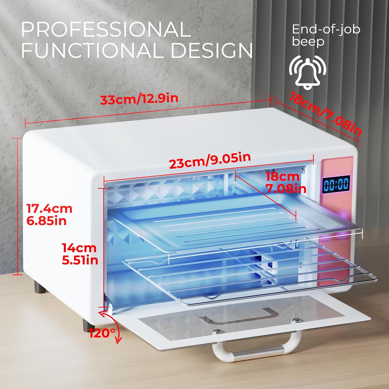 UV Light Nail Tool Cleaning Machine - Dry Heat Cabinet UV Light Cleaner, Manicure Tool Cleaner Cabinet, Barber Salon Tools, 6L 110V 160W White