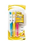 Post-it Flags + Highlighter, 3 Pack, 50 Color Coordinated Flags/Highlighter, Yellow, Pink, Blue (689-HL3)
