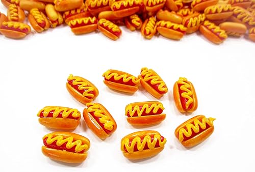 Miniatura 2 de Casa de Muñecas Alimentos Miniatura 20 Pan de Perro Caliente Panadería Art Deco Suministro Casa de Muñecas Comida 3587