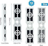Vista 2 de Paquete de 10 filtros de aire FRGPAAF2 PureAir AF-2 compatibles con Frigidaire, filtro de aire de repuesto para mantener fresco el aire