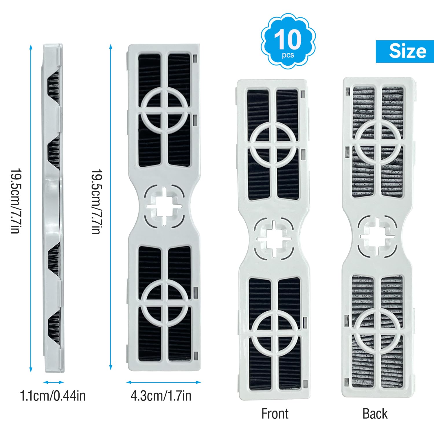 Ontheone 4-Pack FRGPAAF2 PureAir AF-2 Air Filters Replacement Compatible With Frigidaire FRGPAAF2 PureAir AF-2 Air Filter, FRFC2323AS, FRFC232LAF, FRFC233LAF, FRFG2323AF, FRFN2823AS Filter For Air - View #7