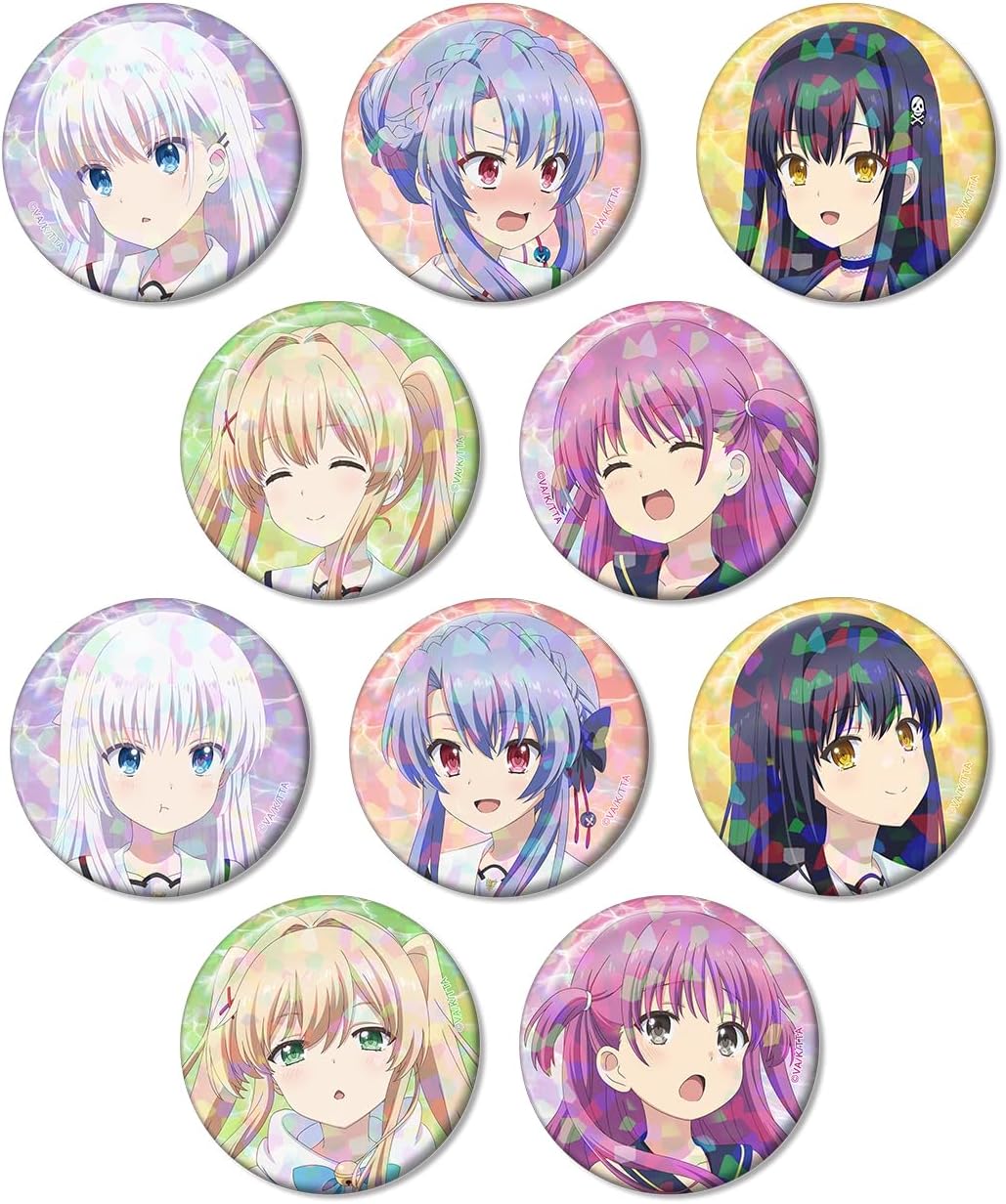 TV Anime Summer Pockets Trading Hologram Tin Badge Vol. 2 Box of 10