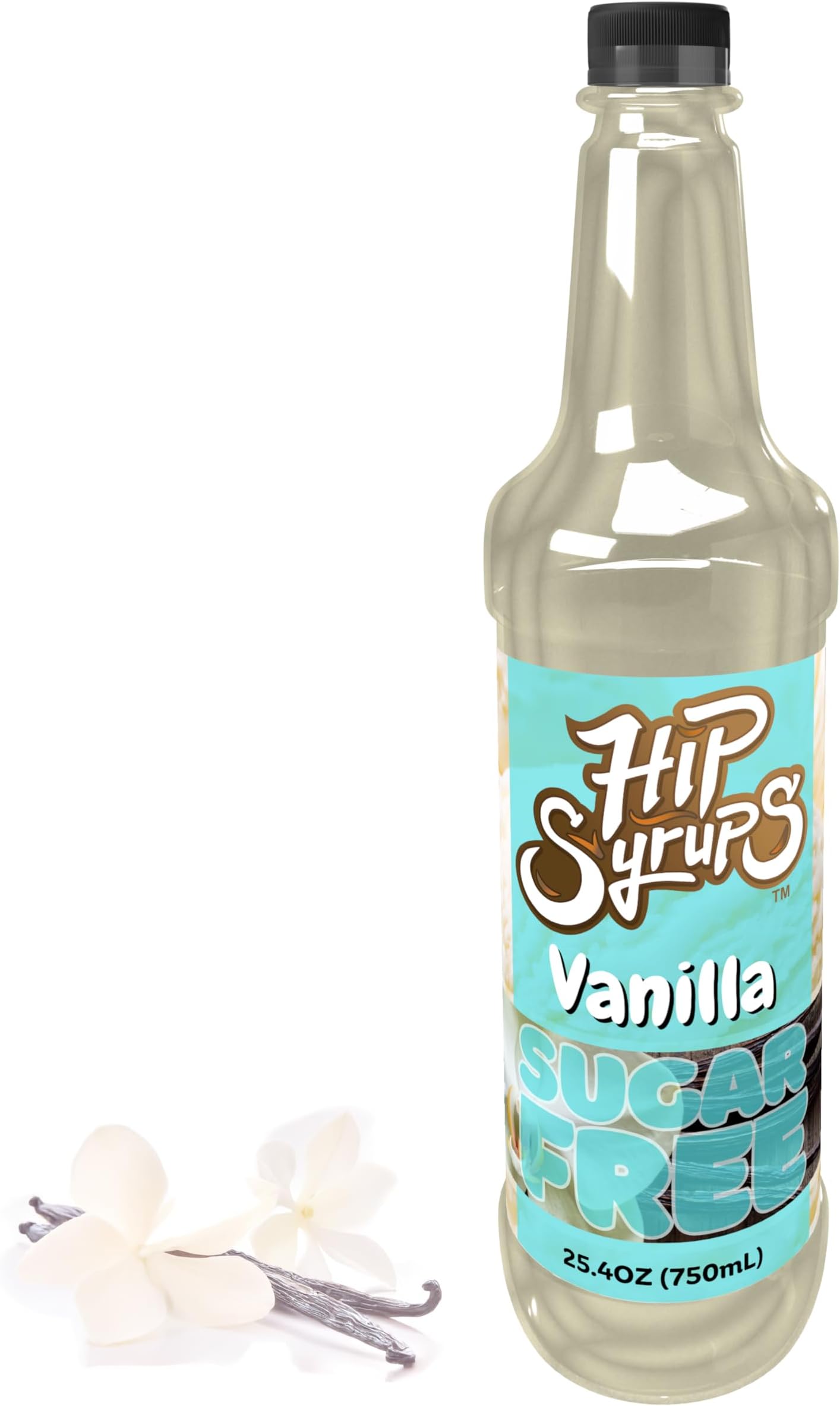 Hip Syrups - Vanilla Sugar Free Simple Syrup Designed for Coffee, Tea, Cocktails, Vanilla Flavoring, Drink Mix for Ice Tea & More, Zero Calorie Flavoring, Keto Friendly, Sugar Free