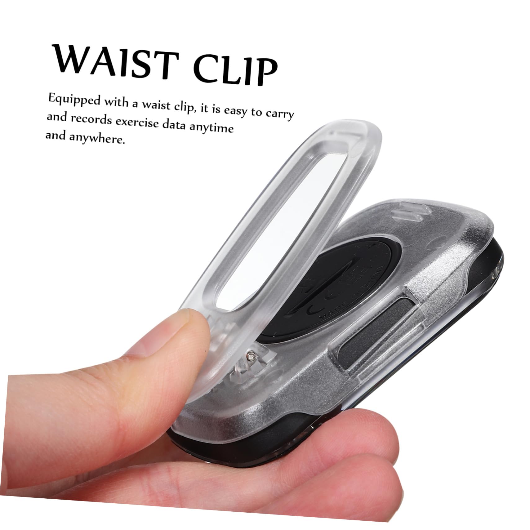 UPKOCH Schrittzähler klein Wandern mit Klipp Tracker Gehensmesser Tragbar Knöchel Schalter Sensor Plastik Black